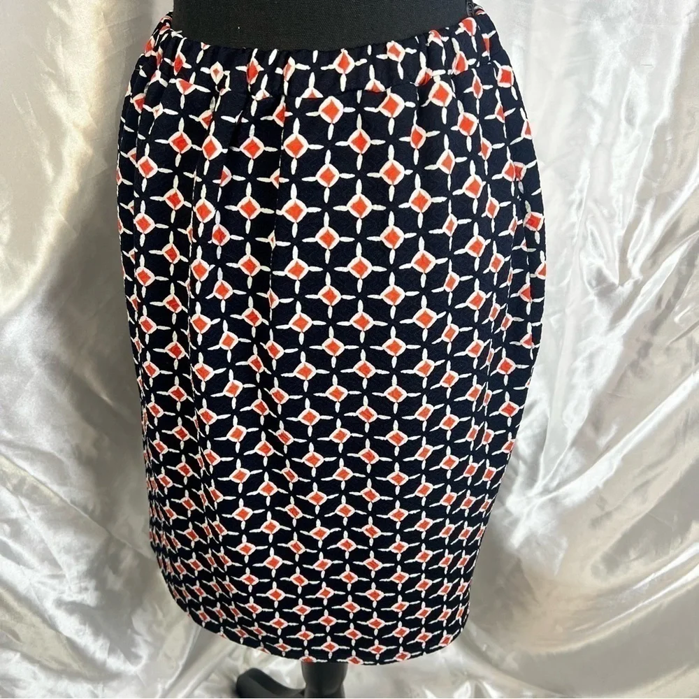 Retro Leota for Dia & Co. Geometric Mod 60s Inspired Short Skirt 4X Long